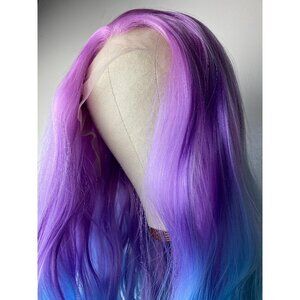 Ombre Purple Blue Lace front Wig